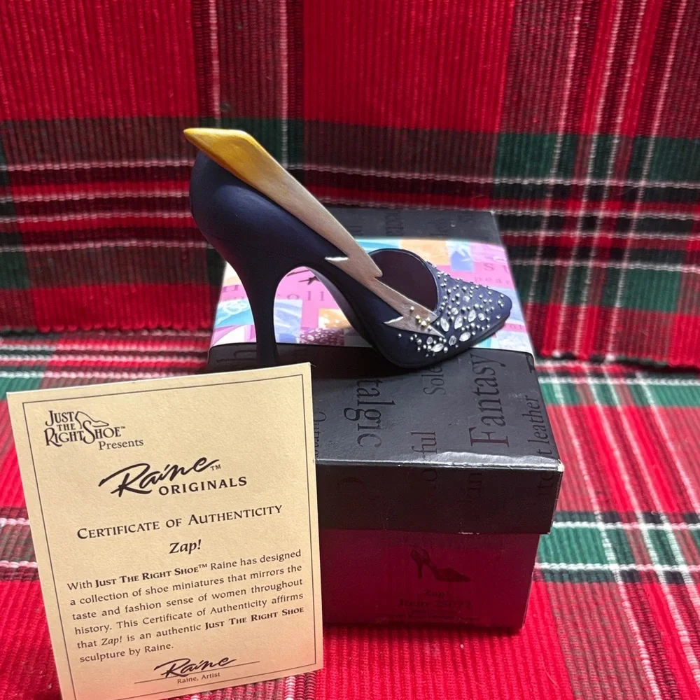 Just The Right Shoe Navy Blue Heels with Studs - Picture 3 of 5